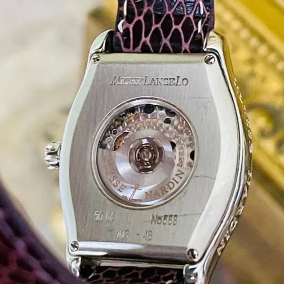 Rare Elegant Swiss Ulysse Nardin Michaelangelo Watch Diamond Dial - Picture 4 of 5